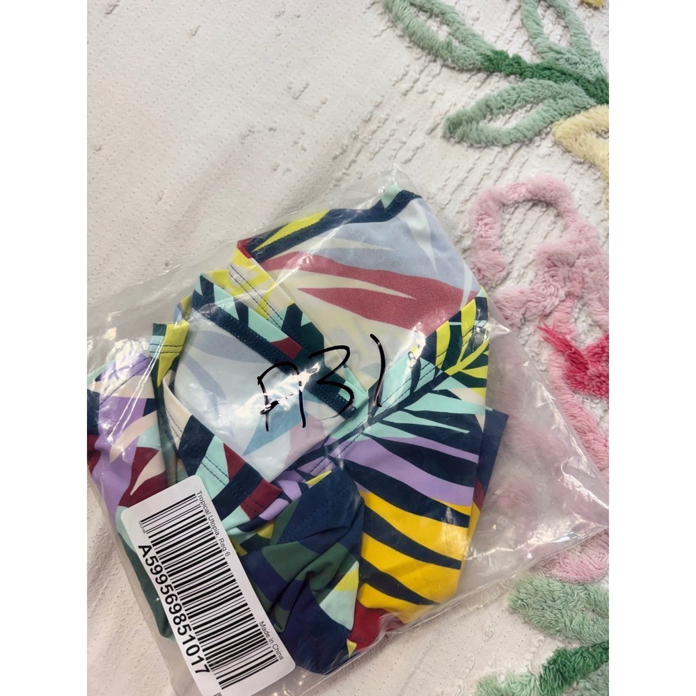 Jantzen Tropical Utopia Swim Skirt Palm Leaf‎ Print Wrap Front Size 6 JZ23733C - Picture 8 of 8